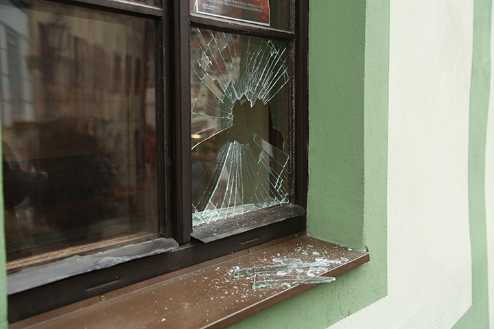 A2B Glass are able to board up broken windows while they are being repaired in Bridport.
